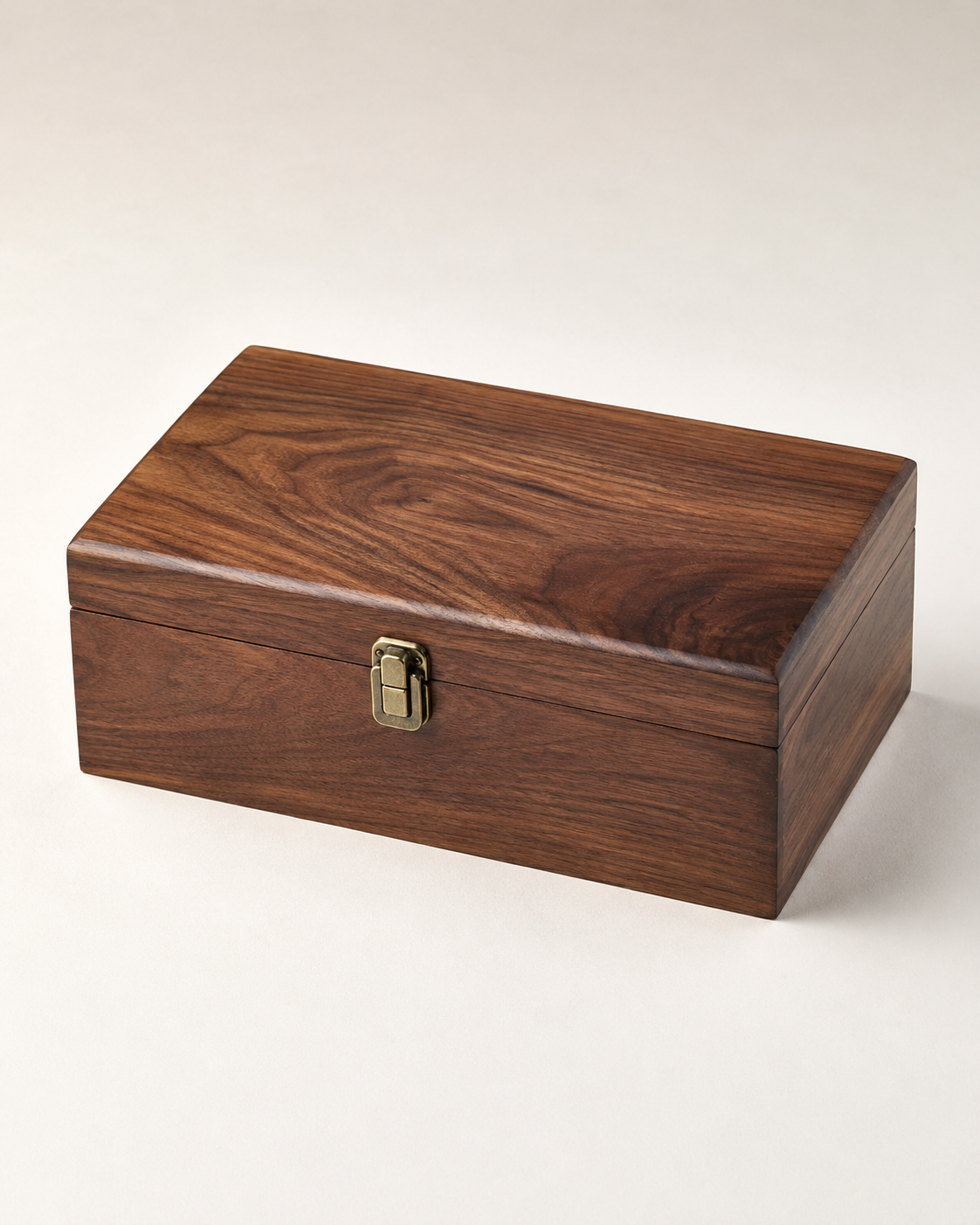 Closed walnut keepsake box